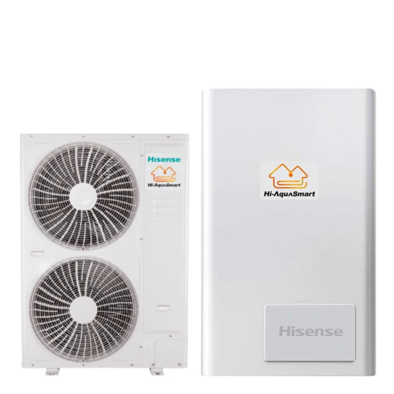 Hisense Hi-AquaSmart AHM-160UXCSAPA3 + AHW-100UCSEPA R-410 Luft/Wasser-Split-Wärmepumpe mit zwei Lüftern und Steuerung im Lieferumfang enthalten