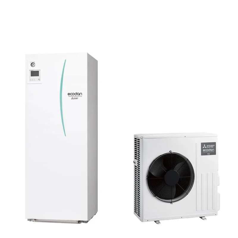 Luft-Wasser-Wärmepumpe Mitsubishi Electric Split Hydrotank Reversible ERST20D-VM2D Speicher 200 lt Außeneinheit ECODAN E SUZ-SWM40VA 5,6 kW R-32