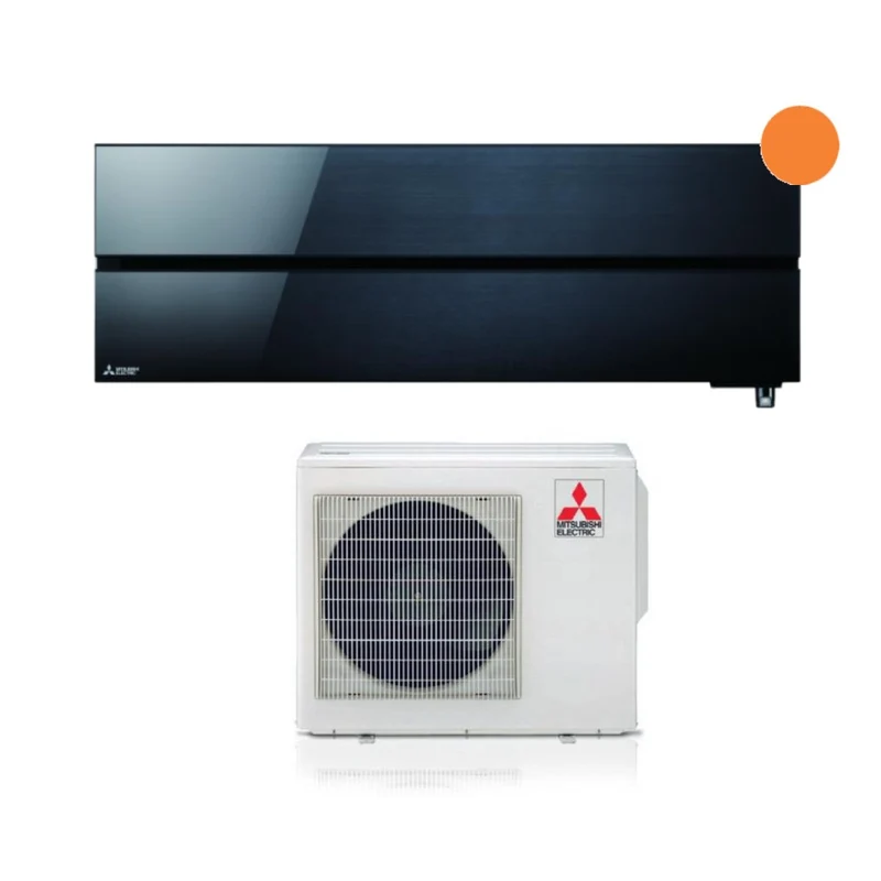 SCHNÄPPCHENBEREICH Klimaanlage Mitsubishi Electric Inverter Kirigamine Style-Serie 18000 Btu MSZ-LN50VGB Onyx Black R-32 Integriertes WLAN Klasse A+++ Schwarz AO989