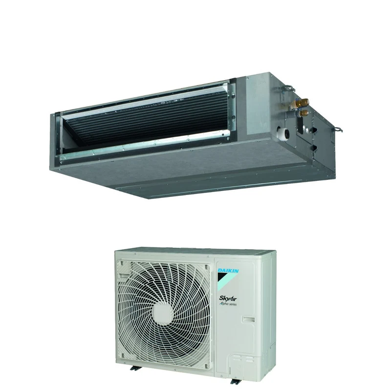 Daikin Bluevolution Kanalklimaanlage, mittlere Prävalenz, 42.000 Btu, FBA125A + RZAG125NY1, dreiphasig, R-32, WLAN, optional, Klasse A++/A+