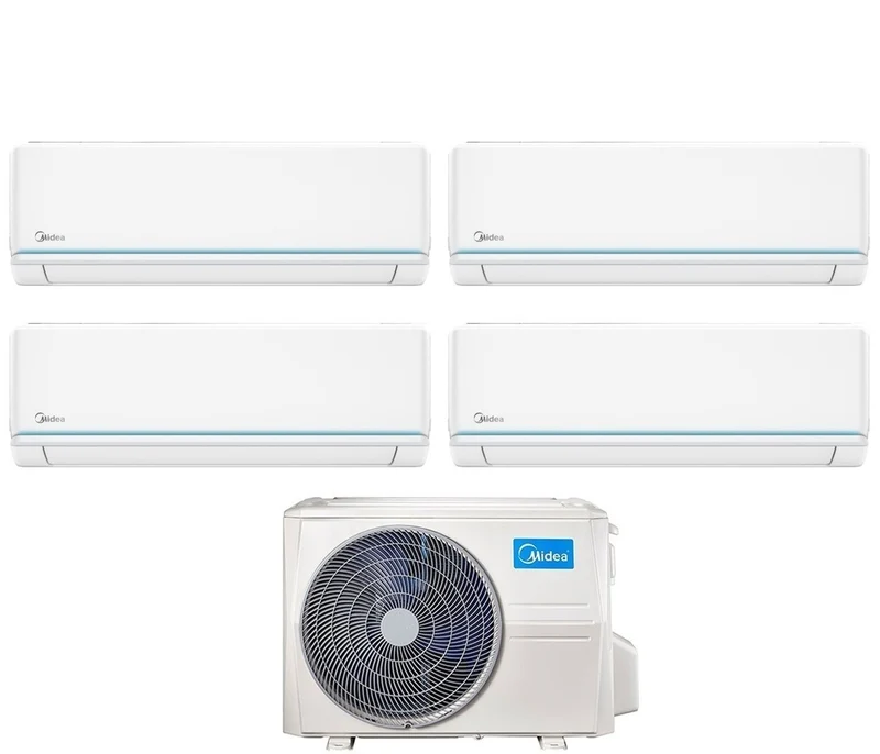 Midea Quadri Split Inverter-Klimaanlage EVOLUTION Serie 9+9+9+18 mit M40B-36HFN8 R-32 integriertem WLAN 9000+9000+9000+18000