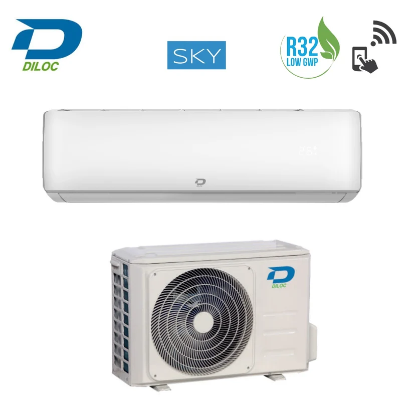 Diloc Inverter-Klimaanlage SKY-Serie 24000 BTU D.SKY24 / D.SKY124 R-32 Wi-Fi optional