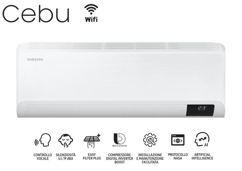 Innenwandgerät Samsung Inverter CEBU-Serie 24000 Btu AR24TXFYAWKNEU R-32 Integriertes WLAN