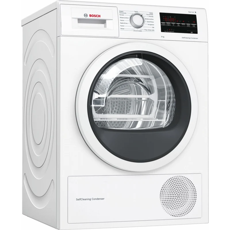 Asciugatrice A Pompa Di Calore Bosch 9 kg WTW85449IT con condensatore autopulente (A84,2xL59,8xP59,9) Classe A++