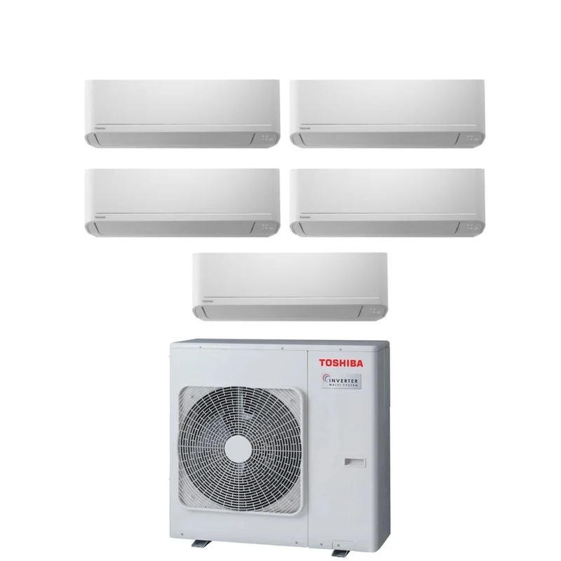 Toshiba Penta Split-Inverter-Klimaanlage SEIYA-Serie 10+10+10+10+16 (9+9+9+9+15) RAS-4M27U2AVG-E R-32 Wi-Fi Optional 10000+10000+10000+10000+16000 (9000+9000+9000+9000+15000)