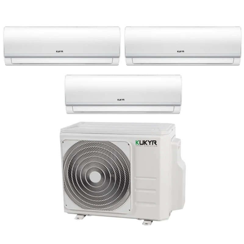 Kukyr Trial Split Inverter-Klimaanlage SPRING 9+12+12 Serie mit MULTI 3-27 R-32 Wi-Fi optional 9000+12000+12000