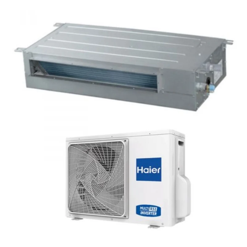 Climatizzatore Condizionatore Haier Inverter Canalizzato Slim Bassa Prevalenza 24000 Btu AD24SS1ERA(N) Wi-Fi Optional completo di comando a FILO R410A