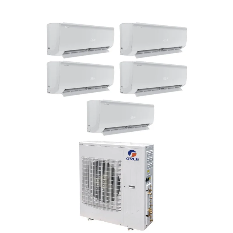Gree Penta Split-Inverter-Klimaanlage BORA PLUS Serie 12+12+12+12+12 mit GWHD(42)NK6LO R-32 Wi-Fi optional 12000+12000+12000+12000+12000