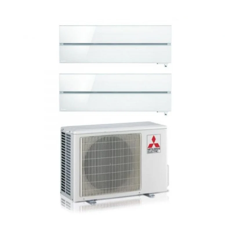 Mitsubishi Electric Dual-Split-Klimaanlage Kirigamine Style Pearl White 9+9 mit MXZ-2F42VF R-32 integriertem WLAN