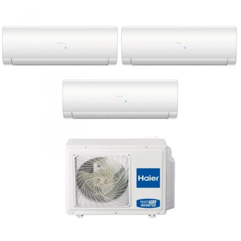 Haier Trial Split Inverter-Klimaanlage IES PLUS Serie 7+7+12 mit 3U55S2SR3FA R-32 integriertem WLAN 7000+7000+12000 – Neu