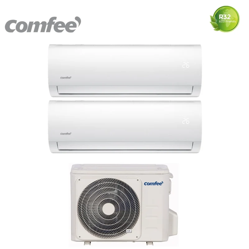 Comfee Dual Split Inverter Klimaanlage CF-CFW 9+12 Serie mit 2F-18K R-32 9000+12000