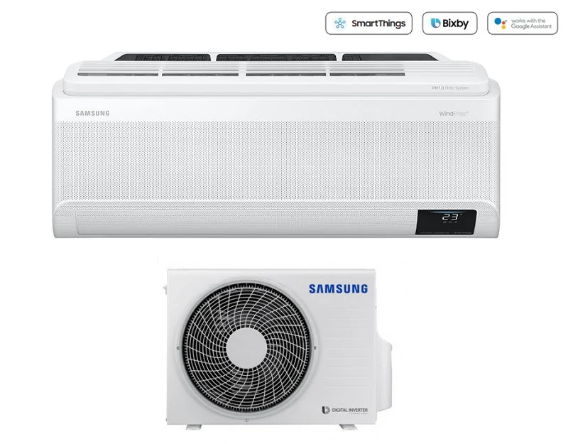 Samsung Windfree Pure 1.0 9000 BTU Inverter-Klimaanlage A++ AR09AXKAAWKNEU Integrierte Wi-Fi-Sprachsteuerung R-32