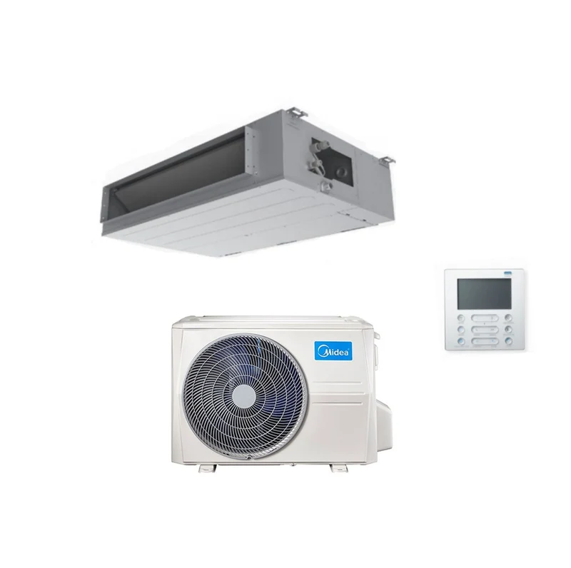 Midea Inverter-Kanalklimagerät 12000 BTU R-32 MTIU-12FNXD0 mit kabelgebundener Steuerung A++ Wi-Fi optional