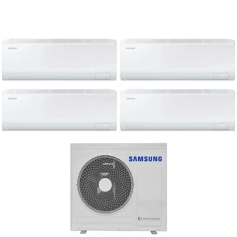 Climatizzatore Condizionatore Samsung Quadri Split Inverter serie CEBU S2 7+7+7+12 con AJ080TXJ4KG R-32 Wi-Fi integrato 7000+7000+7000+12000