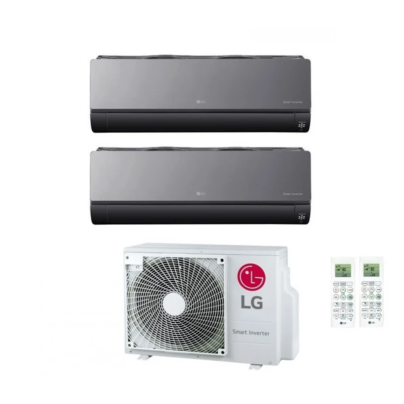 Climatizzatore Condizionatore LG Dual Split Inverter serie ARTCOOL MIRROR 9+9 con MU2R15 R-32 Wi-Fi Integrato 9000+9000