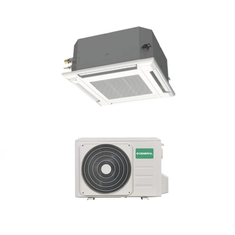 Klimaanlage General Fujitsu Cassetta a 4 Vie Inverter Serie KVLA 14000 Btu AUXG14KVLA R-32 WLAN optional Griglia Inclusa