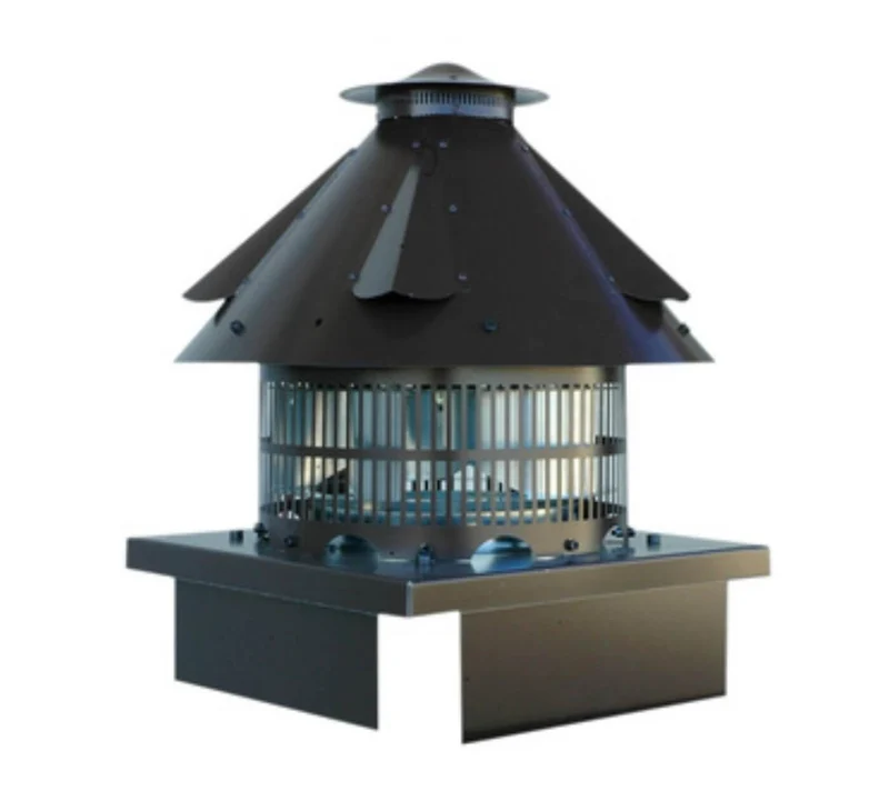 Aspiratore Elettrico Per Camini In Lamiera Preverniciata Testa Di Moro Completo Di Centralina Di Comando A Sei Velocità Per Canne Fumarie Quadrate 32ã·42 Cm Mod. Universale
