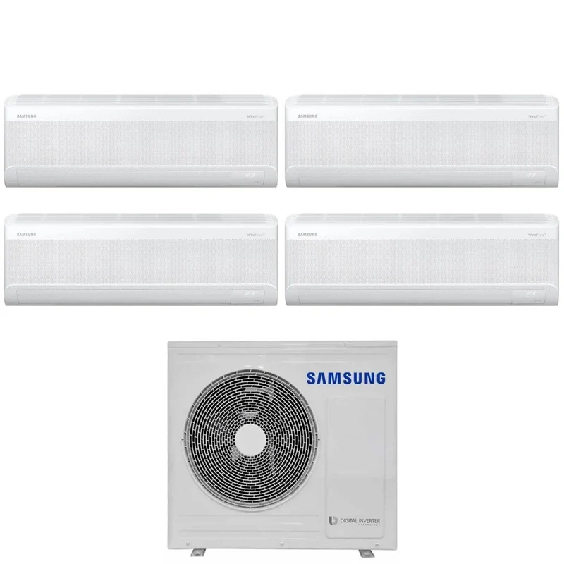 Condizionatore Samsung Quadri Split WINDFREE ELITE S2 7+9+12+12 con AJ080TXJ4KG R-32 Wi-Fi Integrato