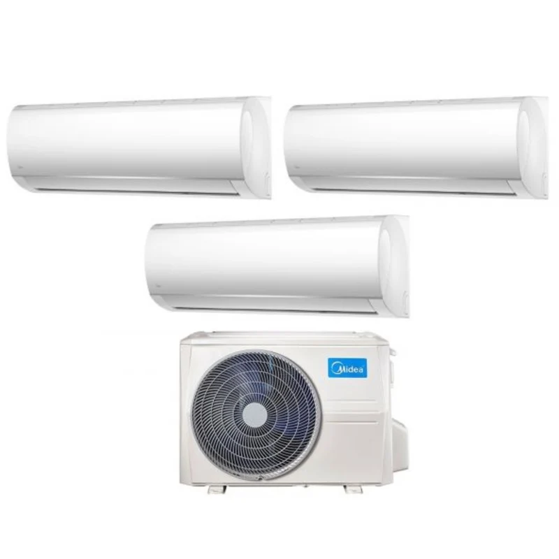 Midea Trial Split Inverter-Klimaanlage RECHTS 12+12+12 Serie mit M3OF-27HFN8-Q R-32 WLAN optional 12000+12000+12000 – Neu