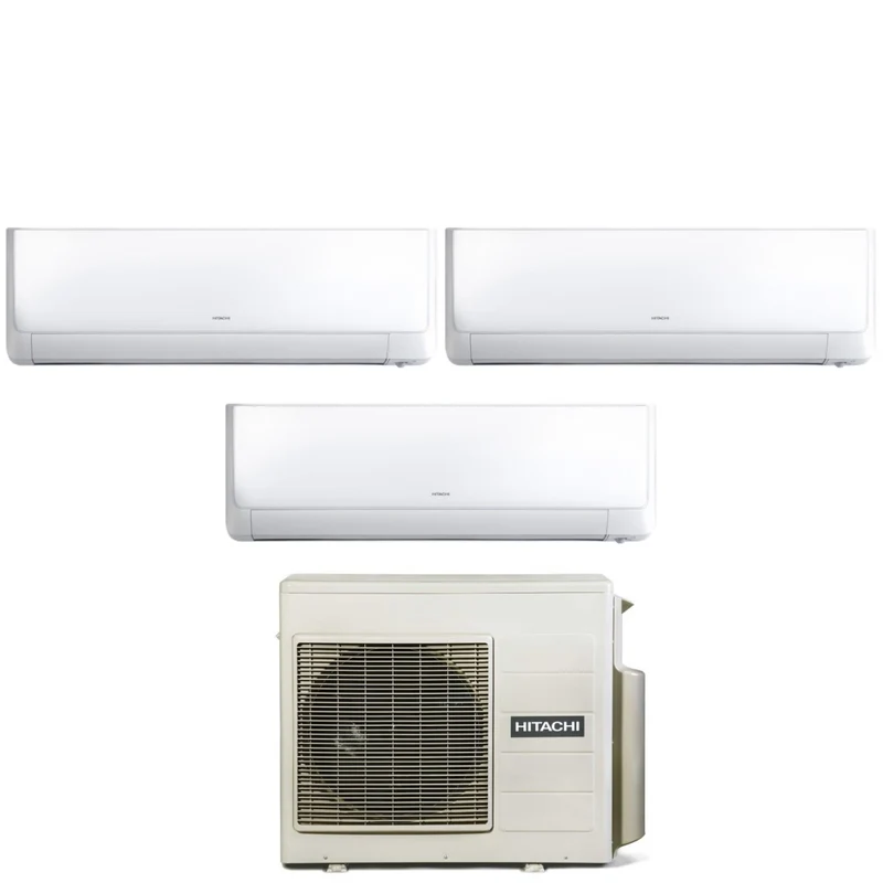 Hitachi Trial Split Inverter Air Conditioning Performance Series 7+9+18 mit RAM-68NP3E R-32 Wi-Fi optional 7000+9000+18000 – Neu