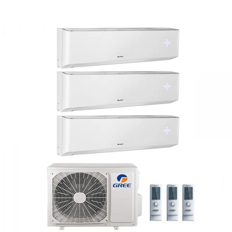 CLIMATIZZATORE CONDIZIONATORE GREE TRIAL SPLIT INVERTER serie AMBER 9+9+9 con GWHD24NK6LO R-32 Wi-Fi 9000+9000+9000