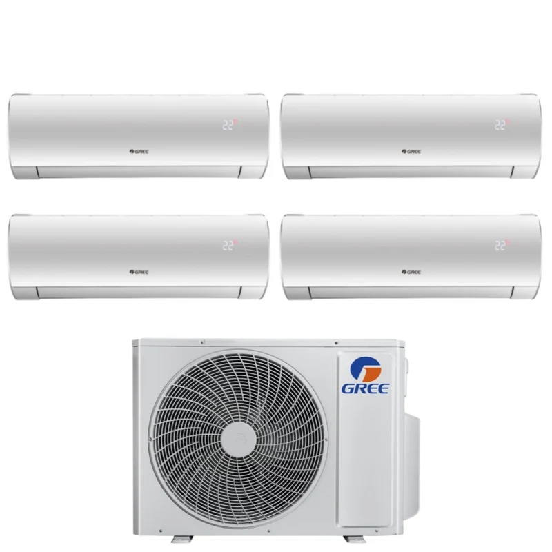 Climatizzatore Condizionatore Gree Quadri Split Inverter serie FAIRY 12+12+12+18 con GWHD(36)NK6LO R-32 Wi-Fi Integrato 12000+12000+12000+18000