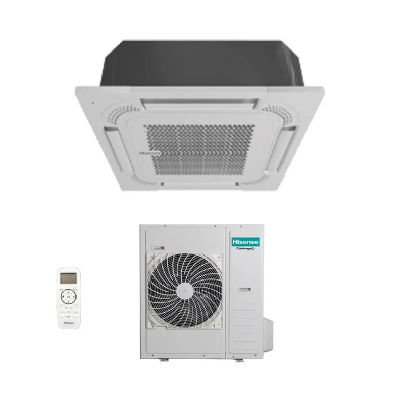Climatizzatore Condizionatore Hisense a Cassetta 42000 Btu AUC125UR4SHB3 + AUW125U4RT5 R-32 con Telecomando e Pannello Incluso