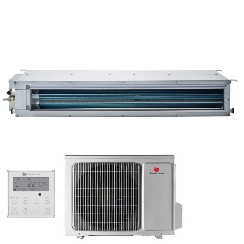 Hermann Saunier Duval Kanalisierte Inverter-Klimaanlage 34000 Btu SDH19-100 IDNI R-32 mit Kabelsteuerung im Lieferumfang enthalten