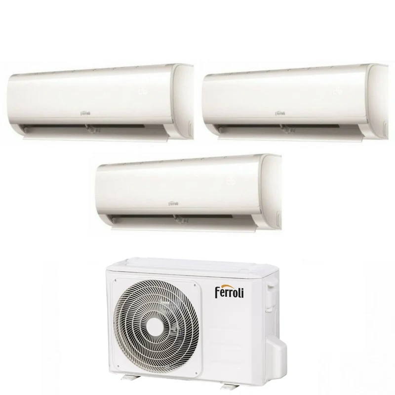 Ferroli Trial Split Inverter-Klimaanlage DIAMANT M 9+12+12-Serie mit 27-3 R-32 integriertem WLAN 9000+12000+12000 – Neu