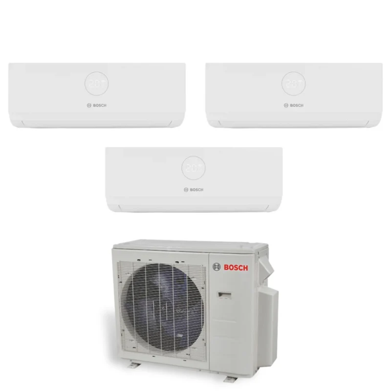 Climatizzatore Condizionatore Bosch Trial Split Inverter serie CLIMATE 3000i 12+12+12 con MS 27 OUE R-32 Wi-Fi Optional 12000+12000+12000