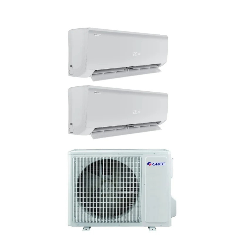 Gree Bora Plus 9+12 Dual-Split-Klimaanlage mit GWHD(18)NK6OO R-32 Wi-Fi (optional)