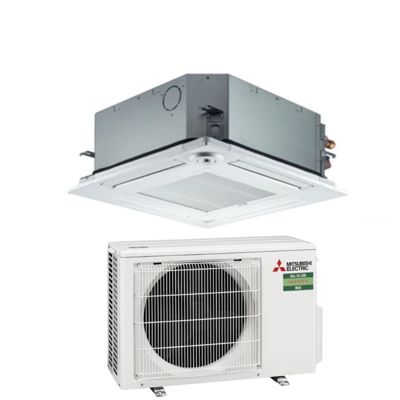 Climatizzatore Condizionatore Mitsubishi Electric Inverter Cassetta 9000 Btu SLZ-M25FA R-32 Wi-Fi Optional con Telecomando e Griglia Incluso