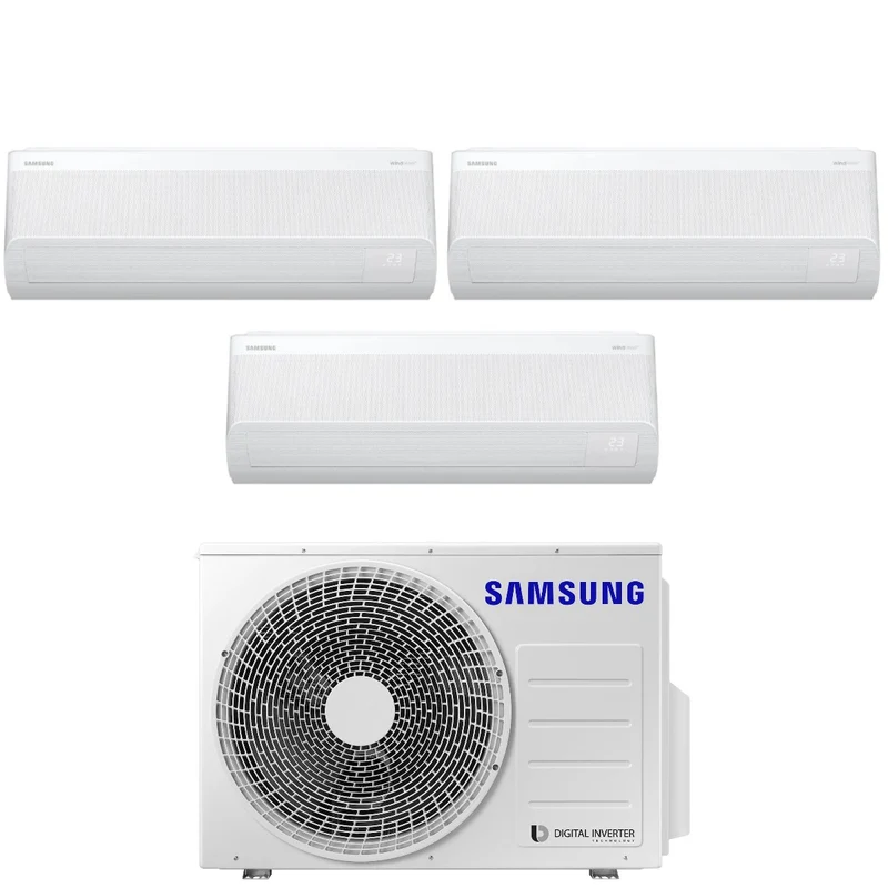 Climatizzatore Condizionatore Samsung Trial Split Inverter serie WINDFREE AVANT S2 7+7+12 con AJ052TXJ3KG R-32 Wi-Fi Integrato 7000+7000+12000