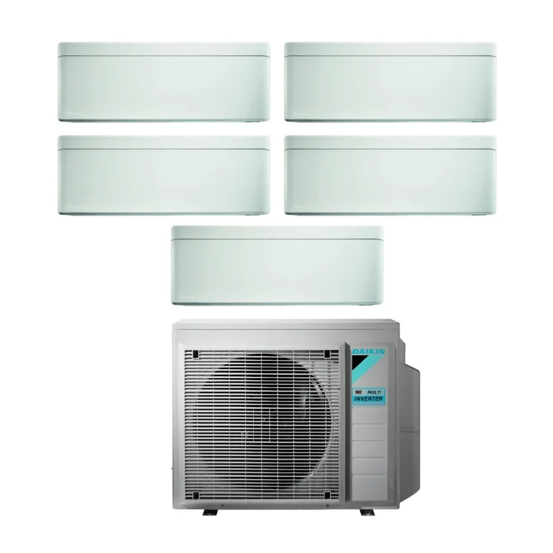 Climatizzatore Condizionatore Daikin Bluevolution Penta Split Inverter serie STYLISH WHITE 9+9+9+9+12 con 5MXM90N R-32 Wi-Fi Integrato 9000+9000+9000+9000+12000 - Garanzia Italiana
