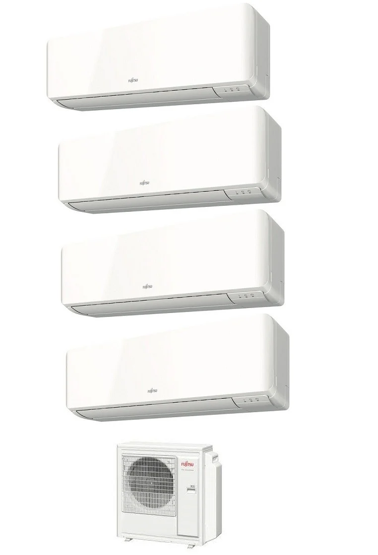 Climatizzatore Condizionatore Fujitsu Quadri Split Inverter serie KM 7+7+7+12 con AOYG30KBTA4 R-32 Wi-Fi Optional 7000+7000+7000+12000 - Novità