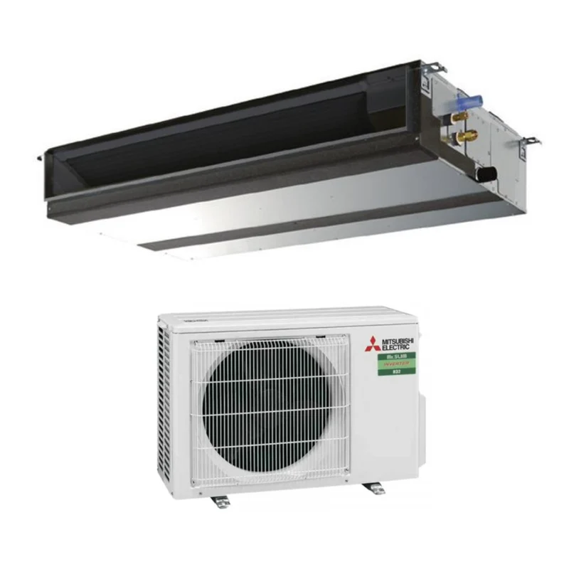 Mitsubishi Electric Kanalklimaanlage mit Inverter, mittlerer Förderhöhe, 12000 Btu PEAD-M35JA + SUZ-M35VA, R-32 Wi-Fi optional