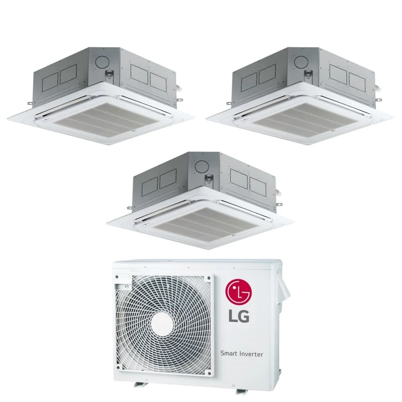 LG Trial Split Inverter Kassetten-Klimaanlage 12+12+12 mit MU3R21 R-32 WLAN optional 12000+12000+12000 mit Gitter im Lieferumfang enthalten