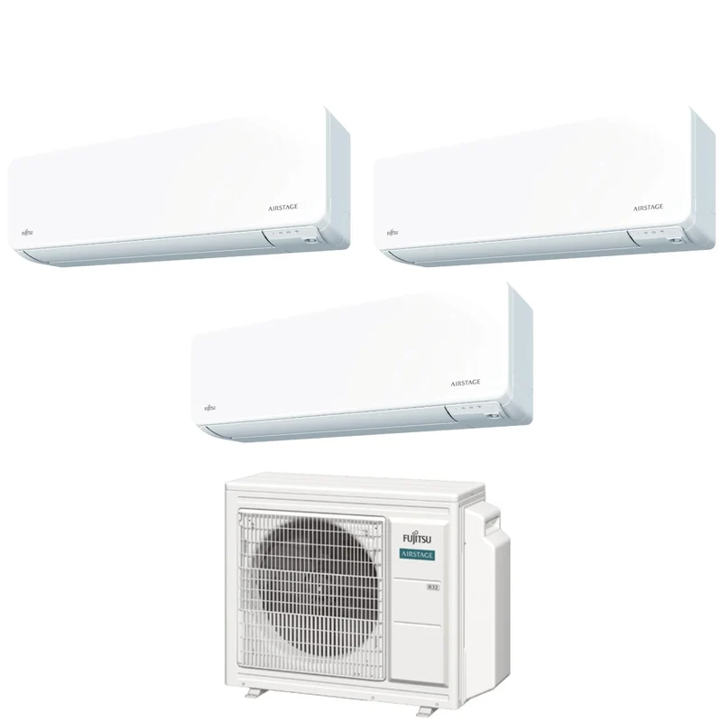 Fujitsu Trial Split Inverter Air Conditioning KG-Serie AIRSTAGE 7+7+7 mit AOEG24KBCA3 R-32 integriertem WLAN 7000+7000+7000
