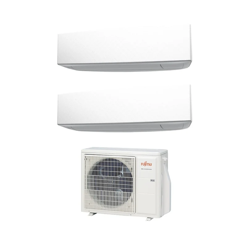Fujitsu Dual Split Inverter Klimaanlage KE 9+12 Serie mit AOYG18KBTA2 R-32 WLAN optional 9000+12000 Farbe Weiß – Neu