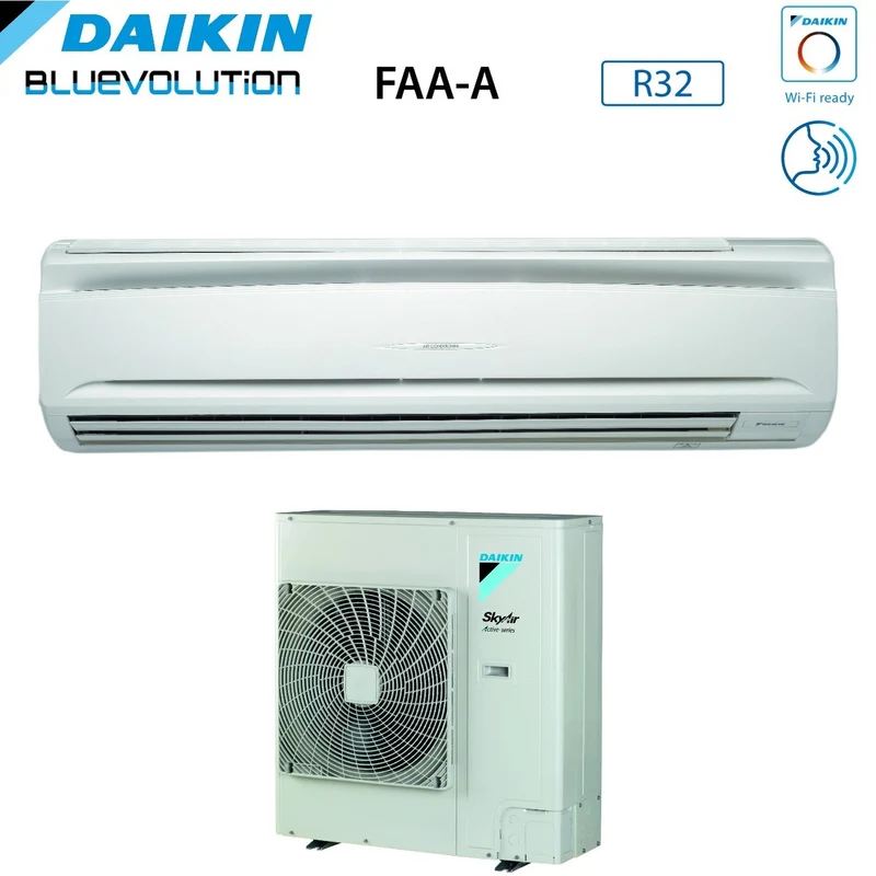 Daikin Bluevolution Klimaanlage SkyAir Active-Serie Inverter FAA-A Serie 36000 Btu FAA100A + AZAS100MV1 R-32 Wi-Fi Optional Klasse A