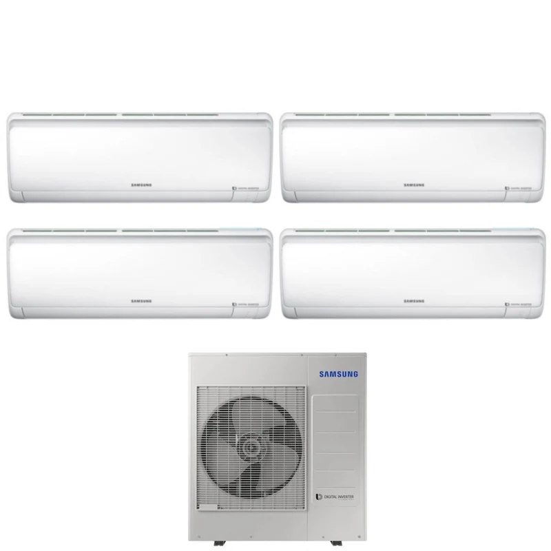 Samsung Quadri Split Inverter-Klimaanlage MALDIVES QUANTUM Serie 9+12+12+12 mit AJ080RCJ R-32 9000+12000+12000+12000 – Neu 2019