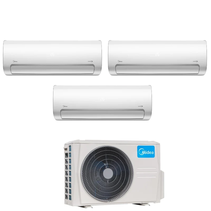 CLIMATIZZATORE CONDIZIONATORE MIDEA TRIAL SPLIT INVERTER serie MISSION PRO 12+12+12 con M3O-27NF8 R-32 Wi-Fi OPTIONAL 12000+12000+12000