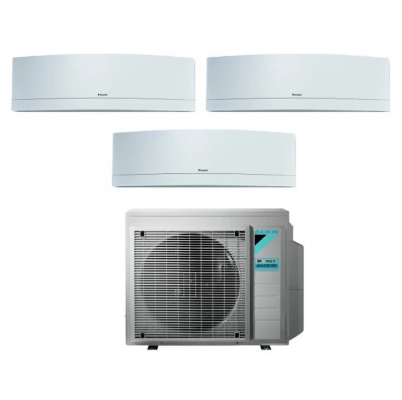 Daikin Bluevolution Trial Split Inverter-Klimaanlage EMURA WHITE 9+12+12 Serie mit 3MXM68N R-32 integriertem WLAN 9000+12000+12000, Farbe Weiß – italienische Garantie