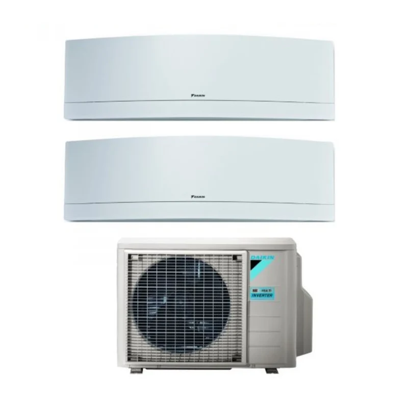 Daikin Bluevolution Dual Split Inverter-Klimaanlage EMURA WHITE 9+12-Serie mit 2MXM50A R-32 integriertem WLAN 9000+12000, weiße Farbe, italienische Garantie