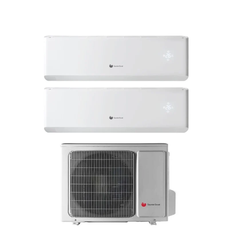 Climatizzatore Condizionatore Hermann Saunier Duval Dual Split Inverter serie TOP COMFORT 9+12 con SDH20-040MC2NO R-32 9000+12000