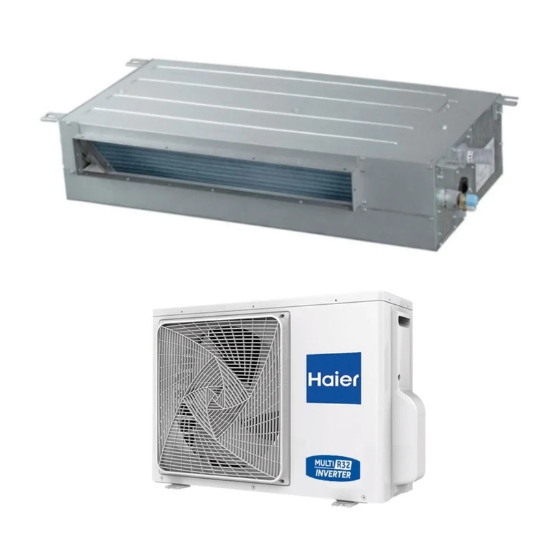 Climatizzatore Condizionatore Haier Inverter Canalizzato Slim Bassa Prevalenza 24000 Btu AD71S2SS1FA + 1U71S2SR2FA R-32 Wi-Fi Integrato A++/A