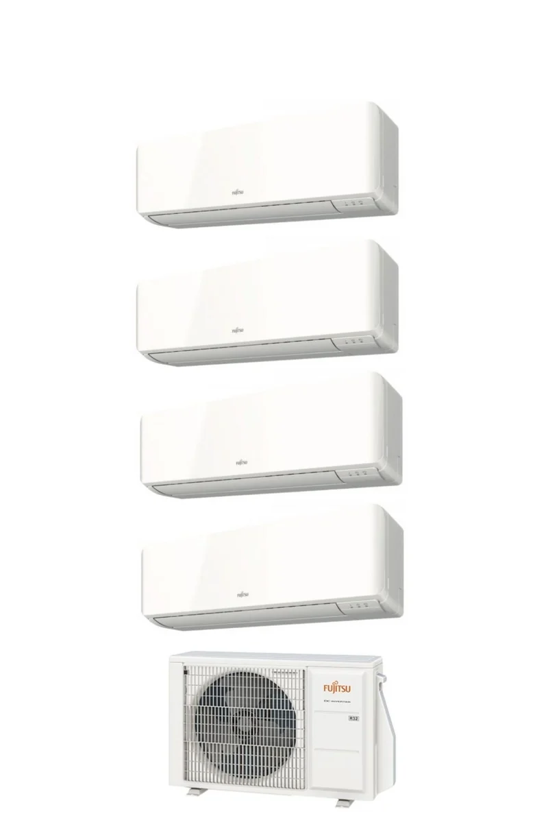 Climatizzatore Condizionatore Fujitsu Quadri Split Inverter serie KM 9+9+9+12 con AOYG30KBTA4 R-32 Wi-Fi Optional 9000+9000+9000+12000 - Novità
