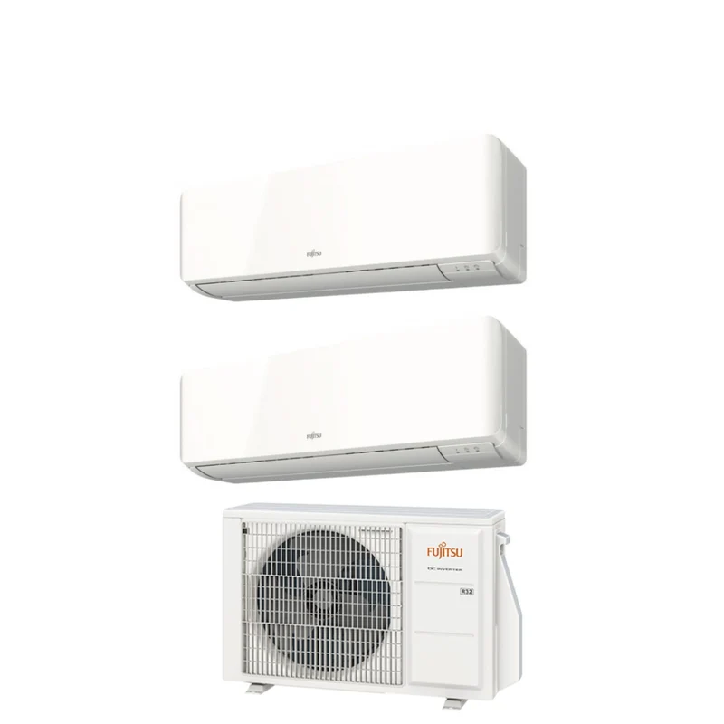 Climatizzatore Condizionatore Fujitsu Dual Split Inverter serie KM 7+9 con AOYG14KBTA2 R-32 Wi-Fi Optional 7000+9000 - Novità