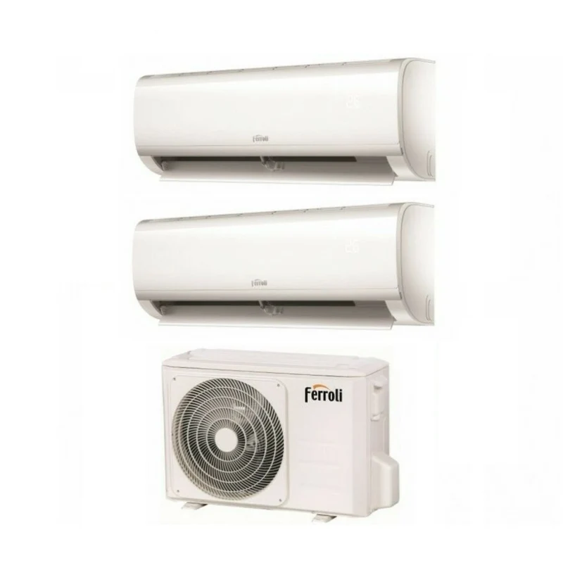 Ferroli Dual Split Inverter-Klimaanlage R32 Diamant Serie M 9000+12000 mit 14-2 9+12 integriertem WLAN