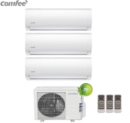 COMFEE TRIAL SPLIT INVERTER KLIMAANLAGE SIRIUS 9+9+9 Serie mit 3E-27K R-32 9000+9000+9000